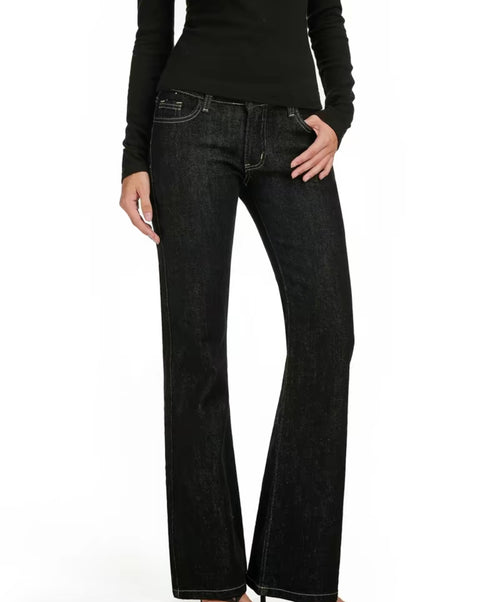 Black wide JEANS